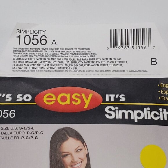 Simplicity 1056  Apron Sewing Pattern Mother & Daughter Size A S-L UNCUT - Picture 3 of 10